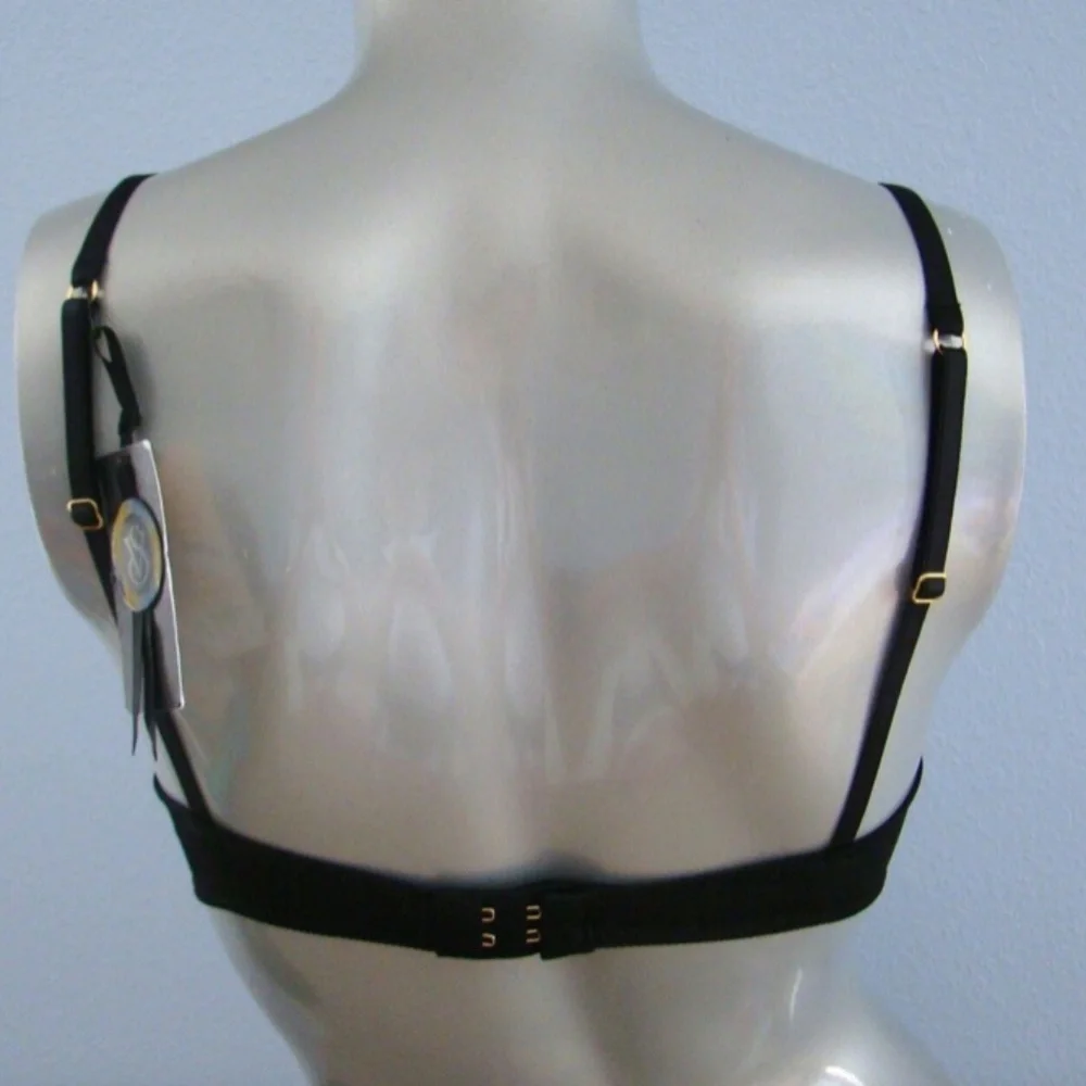 $148 Nwt Victorias Secret Designer Collection Black Gold Unlined Demi Bra 32D